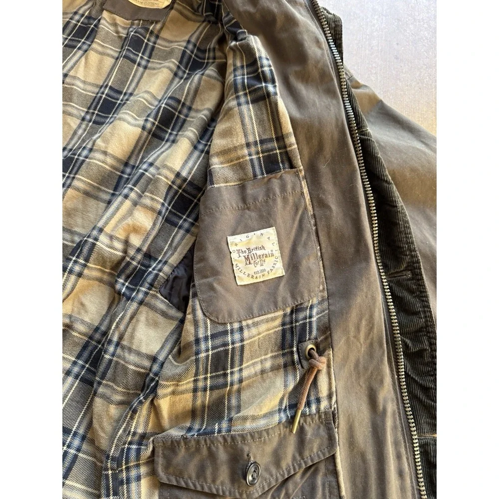 VTG 90s J.Crew Waxed British Millerain Lined Fishing Heavyweight Jacket Small